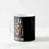 Bester Rottweiler-Vater je amerikanischer Flaggenh Kaffeetasse (Vorderseite Links)