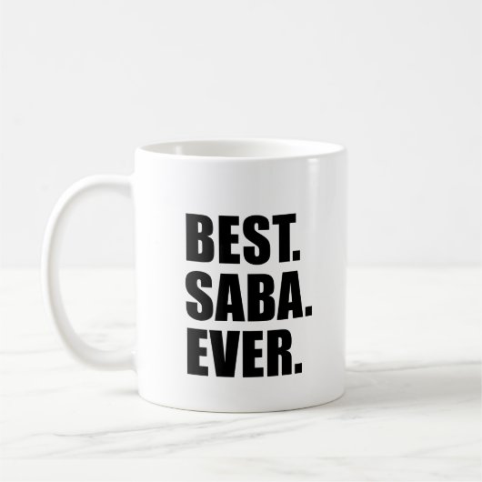 Bester Saba überhaupt jüdischer Großvater Kaffeetasse (Links)