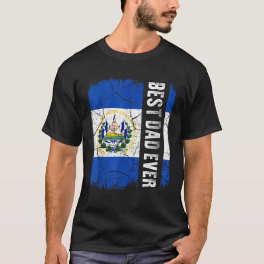 Bester salvadorianischer Vater je Flaggenvater von T-Shirt (Vorderseite)
