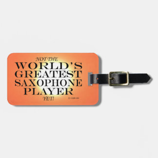 Bester Saxophone-Spieler und Gepäckmarke Gepäckanhänger