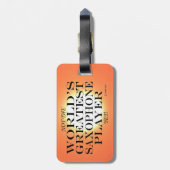 Bester Saxophone-Spieler und Gepäckmarke Gepäckanhänger (Rückseite vertikal)