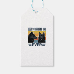 Bester Schipperke-Vater aller Zeiten Retro-Hund-Ve Geschenkanhänger