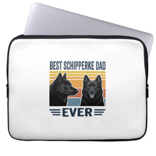 Bester Schipperke-Vater Aller Zeiten Retro-Hund-Ve Laptopschutzhülle