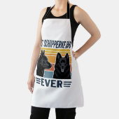 Bester Schipperke-Vater aller Zeiten Retro-Hund-Ve Schürze (InSitu)