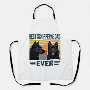 Bester Schipperke-Vater aller Zeiten Retro-Hund-Ve Schürze