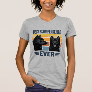 Bester Schipperke-Vater Aller Zeiten Retro-Hunde-V T-Shirt