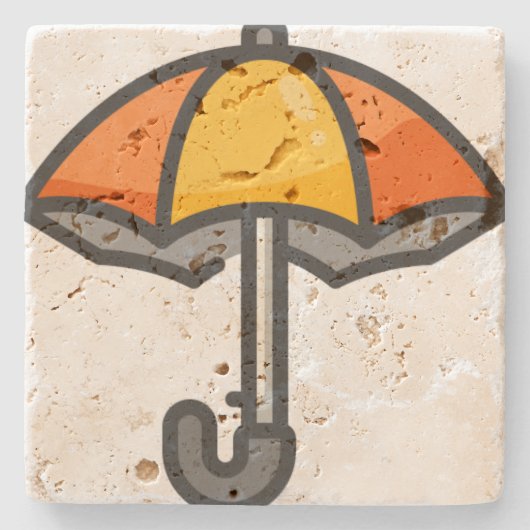 Bester Schirm Steinuntersetzer (Vorderseite)