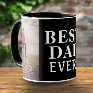 Bester Schlechtester Vater-Tag 2 Foto Collage Tasse