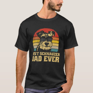 Bester Schnauzer Hund Vater je Vater Papa Welpe T-Shirt