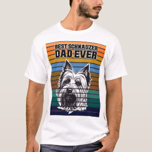 Bester Schnauzer-Vater Aller Zeiten Retro Vintage T-Shirt