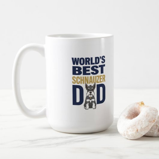 Bester Schnauzer-Vater der Welt Kaffeetasse (Mit Donut)