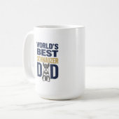 Bester Schnauzer-Vater der Welt Kaffeetasse (Vorderseite Links)