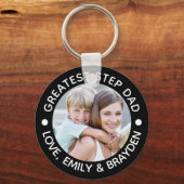 BESTER SCHRITT VATER Foto Ihre Farbe Personalisier Schlüsselanhänger (Vorderseite)