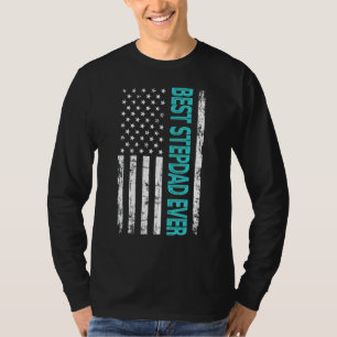 Bester Schritt Vater für die US-amerikanische Flag T-Shirt