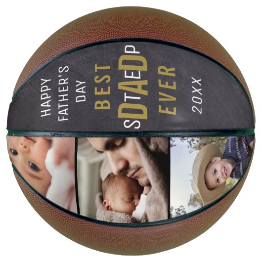 Bester Schritt Vater Glückwunsch Vater's Day 3 Fot Basketball (Vorderseite)