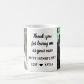Bester SchrittPapa glücklicher Vater Tag 2 FotoCol Kaffeetasse (Mittel)