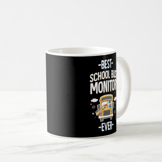 Bester Schulbusmonitor Kaffeetasse (VorderseiteRechts)