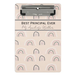 Bester Schulleiter überhaupt Personalisiertes Boho Mini Klemmbrett