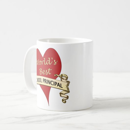 Bester Schulvorsteher der Welt Kaffeetasse (Vorderseite Links)
