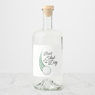 Bester Schuss des Tages Golfgeschenk Alkoholflaschenetikett