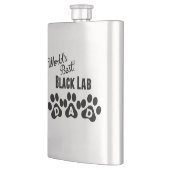 Bester schwarzer der Labrador-Vater der Welt Flachmann (Links)