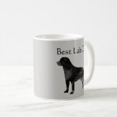Bester schwarzer Lab Dad Kaffeebecher Anpassen Lab Kaffeetasse (VorderseiteRechts)