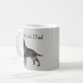 Bester schwarzer Lab Dad Kaffeebecher Anpassen Lab Kaffeetasse (Vorderseite Links)