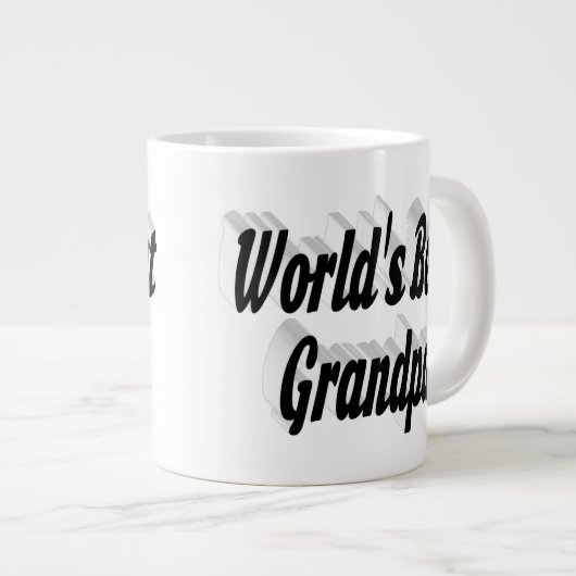 Bester schwarzer Opa-Text Jumbo-Tasse (Vorderseite Rechts)