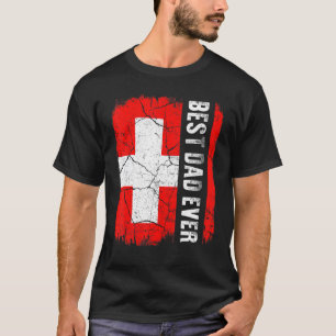Bester Schweizer Vater je Schweiz Flaggentag T-Shirt