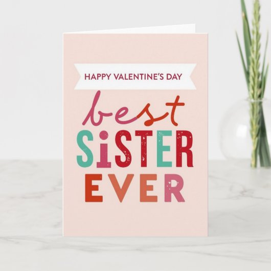 Bester Schwester Aller Valentinstagskarte Karte (Vorderseite)