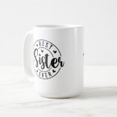 Bester Schwester Aller Zeiten Kaffeetasse (Vorderseite Links)
