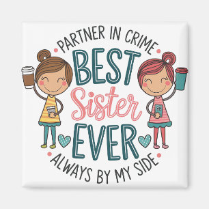 Bester Schwester-Design – Kunst, die Schwesternsch Magnet