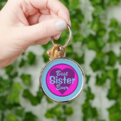 Bester Schwester-überhaupt Deluxe Schlüsselanhänger (Hand)