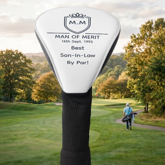 Bester Schwiegersohn Monogramm Initialen Mann der  Golf Headcover