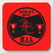 Bester Schwiegervater Getränkeuntersetzer (Vorderseite)