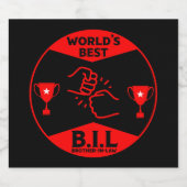 Bester Schwiegervater Schaumweinetikett (Einzelnes Label)