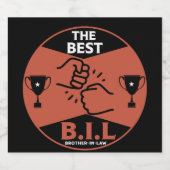 Bester Schwiegervater Schaumweinetikett (Einzelnes Label)