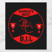 Bester Schwiegervater Weinetikett (Einzelnes Label)