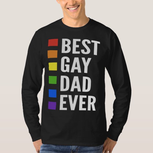 Bester schwuler Dad ever schwule Männer Väter T-Shirt (Vorderseite)