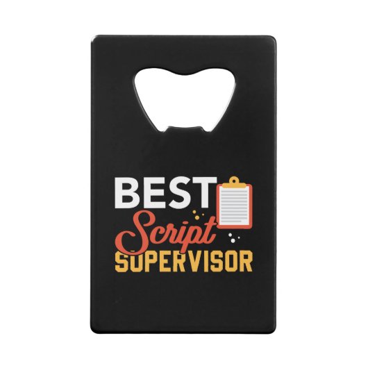 Bester Script-Supervisor - Geschenk für die Crew Geldbeutel Flaschenöffner (Vorderseite)