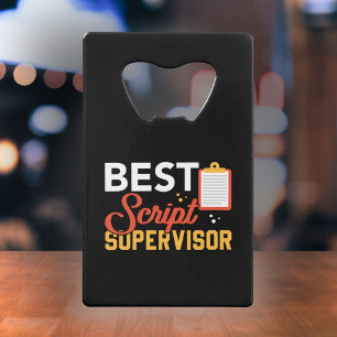 Bester Script-Supervisor - Geschenk für die Crew Geldbeutel Flaschenöffner
