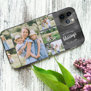 Bester Segen Zitat 6 Foto Rustikales Graues Holz Case-Mate iPhone Hülle
