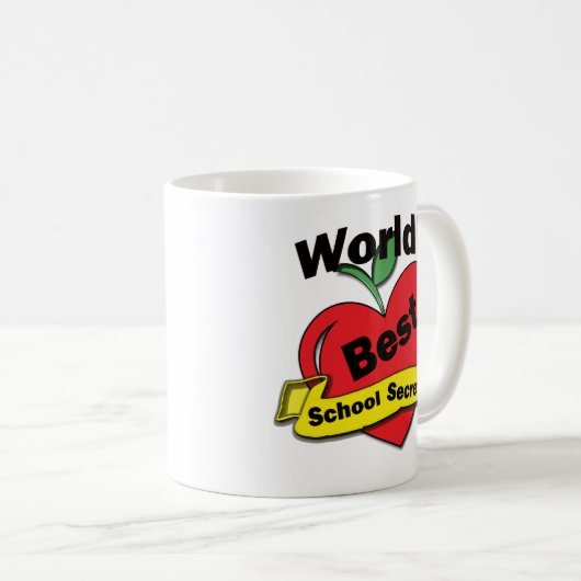Bester Sekretär der Welt Schul Kaffeetasse (VorderseiteRechts)