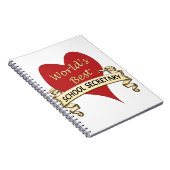 Bester Sekretär der Welt Schul Notizblock (Rechte Seite)