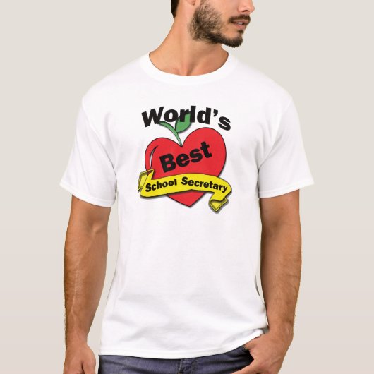 Bester Sekretär der Welt Schul T-Shirt (Vorderseite)
