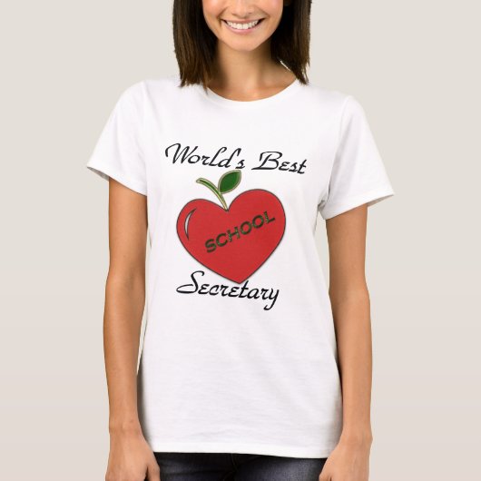 Bester Sekretär der Welt Schul T-Shirt (Vorderseite)