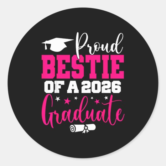 Bester Senior Stolz Bester Klasse Runder Aufkleber (Vorderseite)