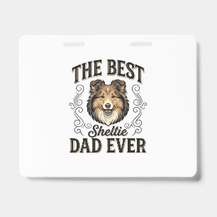 Bester Sheltie-Vater Aller Zeiten Vintage-Hundelie Ausweis