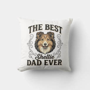 Bester Sheltie-Vater Aller Zeiten Vintage-Hundelie Kissen