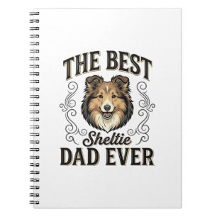 Bester Sheltie-Vater Aller Zeiten Vintage-Hundelie Notizblock